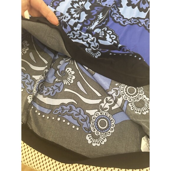 Olivia Matthews Dress Womens 16 Career Office Midi Shift Sheath Shades Of‎ Blue - Picture 12 of 14